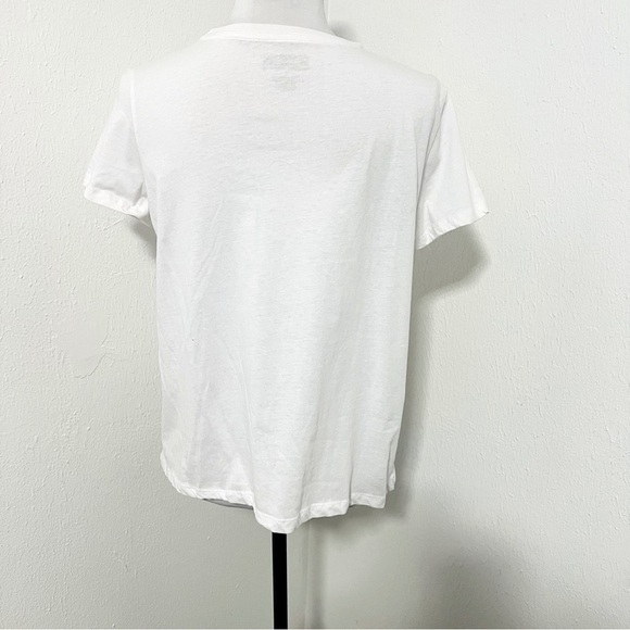 Peanuts Juniors' Large White EUC Snoopy “Joe Cool” Graphic T-Shirt Casual - Picture 3 of 4